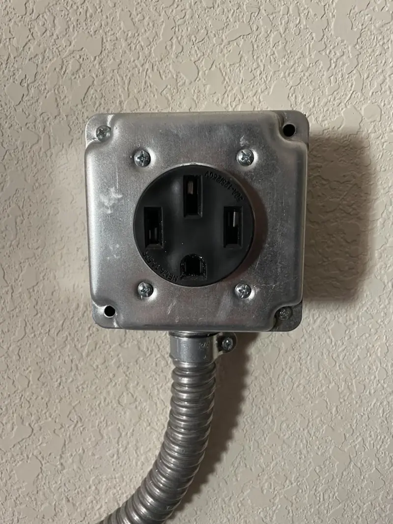 NEMA 14-50 outlet installed for Electrical Panel Upgrade in Lowesville